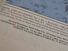 Charger l'image dans la galerie, DC Comics - Arion Lord of Atlantis - #1 - November 1982