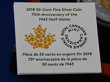 Charger l'image dans la galerie, Silver Coin - 50 Cents - 2018 - 75th Anniversary of the 1943 Half-Dollar