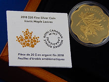 Charger l'image dans la galerie, Silver Coin - $20 - 2018 - Iconic Maple Leaves