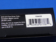 Charger l'image dans la galerie, Silver Coin - $10 - 2016 - Canadian Maple Leaves