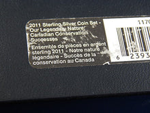 Load image into Gallery viewer, Silver Coin Set - 25 Cent - 2011 - Royal Canadian Mint - Our Legendary Nature: Canadian Conservation Successes