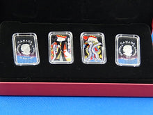 Load image into Gallery viewer, Currency - Silver 4-Coin Set - $25 - 2018 - Royal Canadian Mint - Historical Currency of Canada - Playing Cards of New France