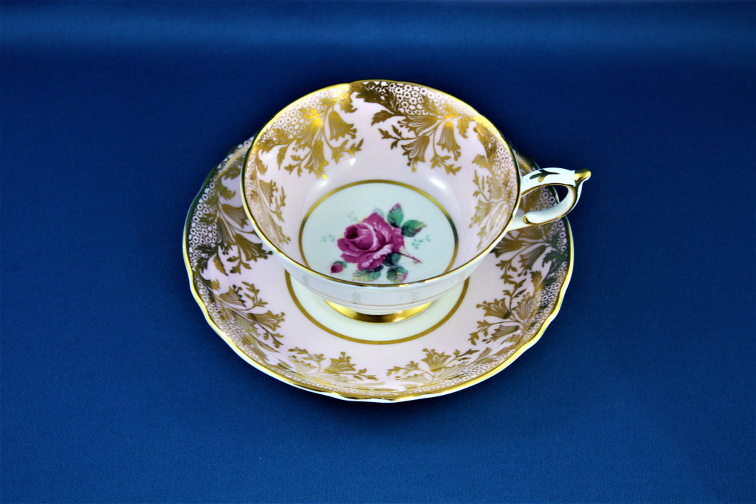 Tea Cup - Paragon - Double Warrant - Pale Pink Fine Bone China Tea Cup and Matching Saucer
