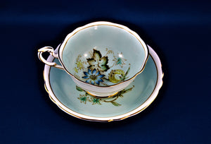 Tea Cup - Paragon - Double Warrant - Pale Blue Fine Bone China Tea Cup and Matching Saucer.