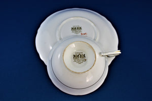 Tea Cup - Paragon - Double Warrant - Aqua Blue Fine Bone China Tea Cup and Matching Saucer