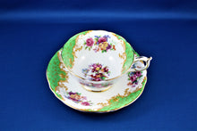 Load image into Gallery viewer, Tea Cup - Paragon - Double Warrant - Rockingham - Green Fine Bone China Tea Cup and Matching Saucer
