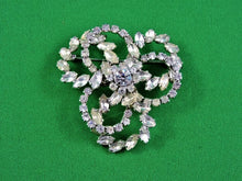 Load image into Gallery viewer, Jewelry - Brooch - Spiral Clear Rhinestones