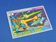 Load image into Gallery viewer, Marvel Collector Cards - 1991 Marvel Universe Series 2 - #113 Silver Surfer vs Thanos