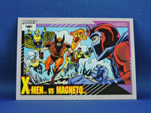 Load image into Gallery viewer, Marvel Collector Cards - 1991 Marvel Universe Series 2 - #125 X-Men vs Magneto