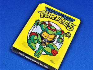 Teenage Mutant Ninja Turtles Pack - Yellow - Bubble Gum - Puzzle Cards - Factory Sealed