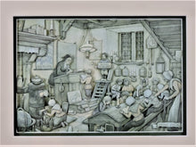 Charger l'image dans la galerie, Paper Tole - 3D - Decoupage - Anton Pieck - Green School Room
