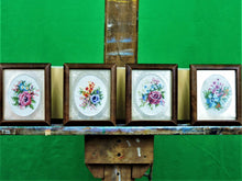 Charger l'image dans la galerie, MXB Crafts - Cross-Stitch - Framed Floral Designs x 4
