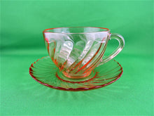 Load image into Gallery viewer, Tea Cup - Arcoroc France - Rosaline Pink - Pink Glass Tea Cup and Matching Saucer