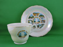 Load image into Gallery viewer, Tea Cup - Lusterware Yellowstone Park Souvenir - Fine Bone China Tea Cup and Matching Saucer