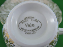 Charger l'image dans la galerie, Tea Cup - Vale - Gold Floral Chintz Pattern - Fine Bone China Tea Cup and Matching Saucer