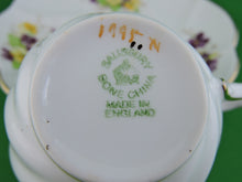 Charger l'image dans la galerie, Tea Cup - Salisbury - Yellow and Purple Design - #1995 - China Tea Cup and Matching Saucer