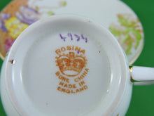 Charger l'image dans la galerie, Tea Cup - Rosina - Pink, Yellow, Mauve Floral - China Tea Cup and Matching Saucer