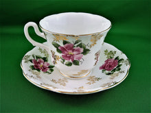 Charger l'image dans la galerie, Tea Cup - Royal Stuart - Spencer Stevenson - Pink Floral Design - China Tea Cup and Saucer