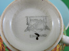 Charger l'image dans la galerie, Tea Cup - Royal Leighton Ware - Turquoise with Roses - Fine Bone China Tea Cup and Matching Saucer