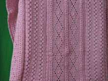 Load image into Gallery viewer, Quilts, Afghans, etc. - Beautiful Crocheted Afghan - Dusty Rose