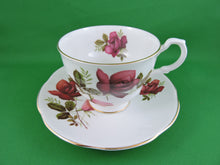 Charger l'image dans la galerie, Tea Cup - Rosina - Red Roses - Fine Bone China Tea Cup and Matching Saucer