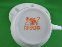 Charger l'image dans la galerie, Tea Cup - Made in China - White/Gray with Gold - Fine Bone China Tea Cup and Matching Saucer