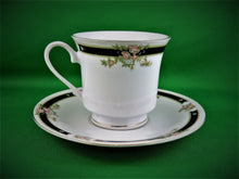 Charger l'image dans la galerie, Tea Cup - Made in China - White with Floral Design - Fine Bone China Tea Cup and Matching Saucer