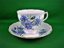 Charger l'image dans la galerie, Tea Cup - Royal Vale - Blue/Mauve Floral Design - Fine Bone China Tea Cup and Matching Saucer