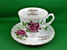 Charger l'image dans la galerie, Tea Cup - Elite - June - Pink Roses - Fine Bone China Tea Cup and Matching Saucer