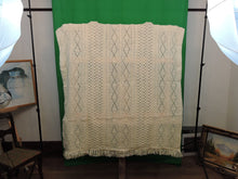 Load image into Gallery viewer, Quilts, Afghans, etc. - Beautiful Crocheted Afghan - Ecru/Ivory
