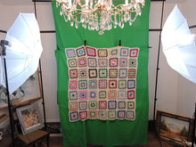 Load image into Gallery viewer, Quilts, Afghans, etc. - Beautiful Crocheted Afghan - Multi-Colored Squares - White Edge