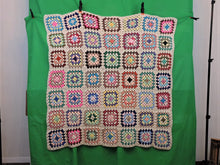 Load image into Gallery viewer, Quilts, Afghans, etc. - Beautiful Crocheted Afghan - Multi-Colored Squares - White Edge