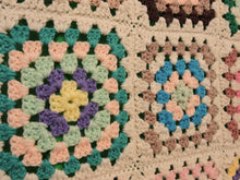 Load image into Gallery viewer, Quilts, Afghans, etc. - Beautiful Crocheted Afghan - Multi-Colored Squares - White Edge