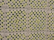 Load image into Gallery viewer, Quilts, Afghans, etc. - Beautiful Crocheted Afghan - Yellow and White Squares - Brown Edge