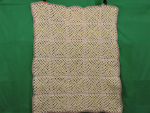Load image into Gallery viewer, Quilts, Afghans, etc. - Beautiful Crocheted Afghan - Yellow and White Squares - Brown Edge