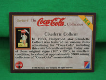 Charger l'image dans la galerie, Coca-Cola Memorabilia - 1995 - Coca-Cola Collector Card - Claudette Colbert - H-4