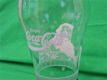 Charger l'image dans la galerie, Coca-Cola Memorabilia - Coca-Cola Glass - Green with Santa - White Design