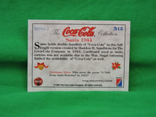Charger l'image dans la galerie, Coca-Cola Memorabilia - 1994 - Coca-Cola Collector Card - Foil - Santa 1944 - S13