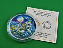 Charger l'image dans la galerie, Currency - Silver Coin - $30 - 2017 - RCM - Animals in the Moonlight - Great Horned Owl