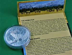 Currency - Silver Coin - $100 - 2016 - RCM - The Noble Elk