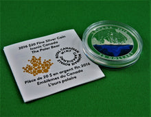 Charger l'image dans la galerie, Currency - Silver Coin - $20 - 2016 - RCM - Iconic Canada - The Polar Bear