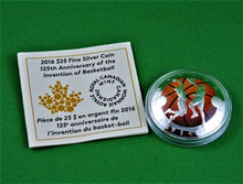 Charger l'image dans la galerie, Currency - Silver Coin - $25 - 2016 - RCM - 125th Anniversary of the Invention of Basketball