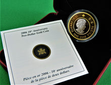 Load image into Gallery viewer, Currency - Gold Coin - $2 - 2006 - RCM - 10th Anniversary - Two Dollar Coin
