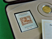 Load image into Gallery viewer, Currency - Silver Coin and Stamp Set - 3 Cents - 2001 - RCM - The 150th Anniversary of the First Postage Stamp in Canada