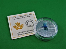 Charger l'image dans la galerie, Currency - Silver Coin - $20 - 2017 - RCM - Nature's Adornments - Niobium Dragonfly