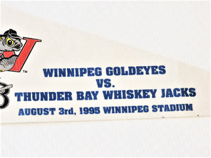 Pennant Flag - Winnipeg Goldeyes vs. Thunder Bay Whiskey Jacks