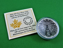 Charger l'image dans la galerie, Currency - Silver Coin - $25 - 2016 - RCM - 140th Anniversary of the Library of Parliament