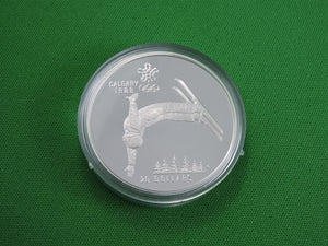 Currency - Silver Coin - $20 - 1986 - RCM - Olympic Winter Games - Coin 6 - Free Style Skiing