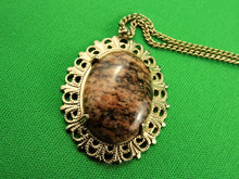 Load image into Gallery viewer, Jewelry - Brown Mottled Natural Stone Necklace