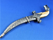 Load image into Gallery viewer, Knife - Custom Made Dagger Knife with Damascus Steel Blade and Sheath